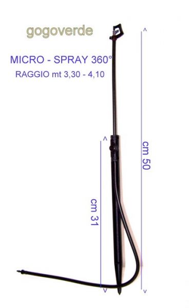 Micro Spray Rotativo 360° su Picchetto 