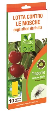 Trappola adesiva Cromotropica Gialla per la Mosca della Frutta - 10pz