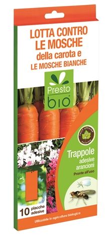 Trappola adesiva Cromotropica Arancione per Mosca Bianca e Mosca della Carota - 10pz