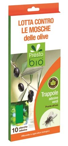 Trappola Cromotropica adesiva verde per la Mosca dell'oliva - 10pz