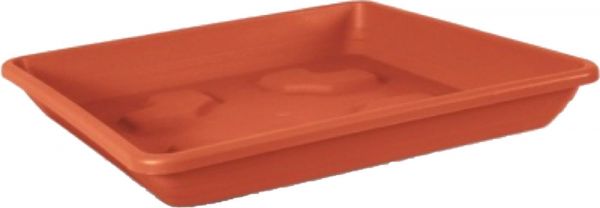 SottoVaso Quadrato in Polipropilene color Terracotta