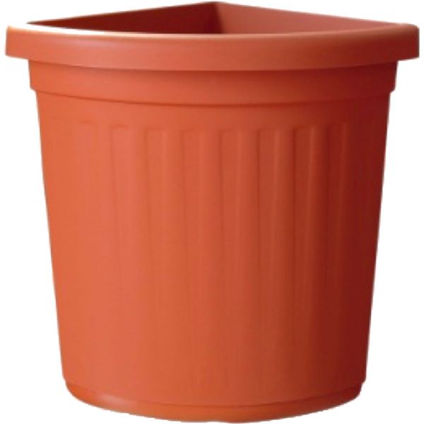 Vaso Ad Angolo 'Creta' Cm 30X30X50H - Colore Terracotta