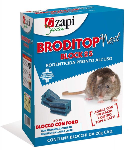 Esca Topicida biocida Zapi Broditop Next 300gr - Blocchetti da 20gr