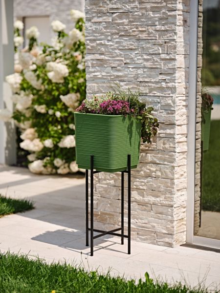 Vaso Design Quadrato in Materiale Riciclato Tera® Thar - 38 cm