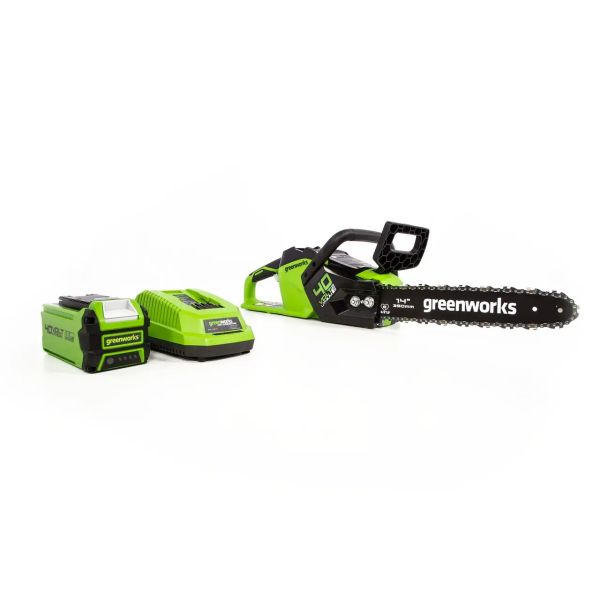 Motosega da Potatura a Batteria GreenWorks GD40CS15 - Barra 35 cm-Starter Kit Batteria 4 Ah + Caricabatterie