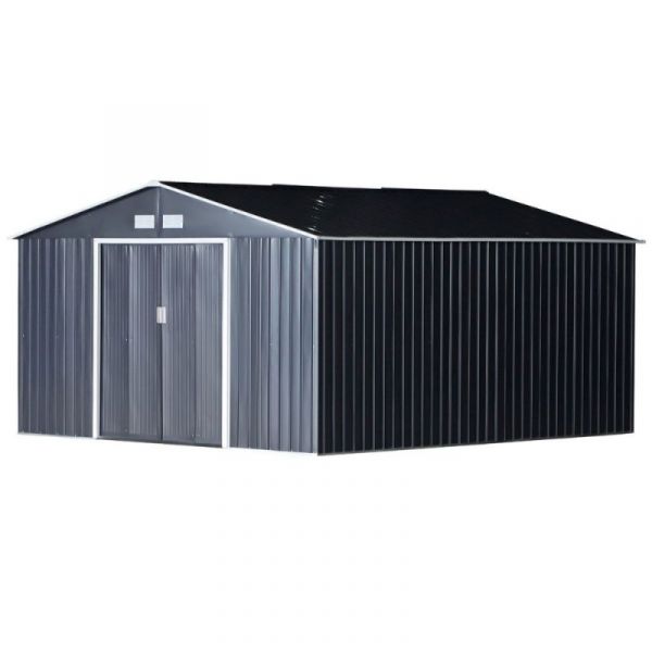 Capanno Garage da Giardino in Metallo 340x386x200 cm