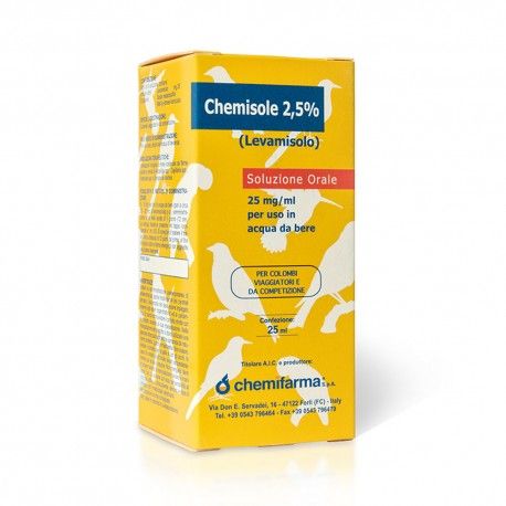 Medicinale Liquido Antivermi per Volatili Chemisole 2,5% 25ml
