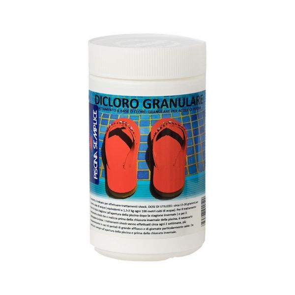 Dicloro Granulare 56% per piscine barattolo 1 kg Lapi Chimici