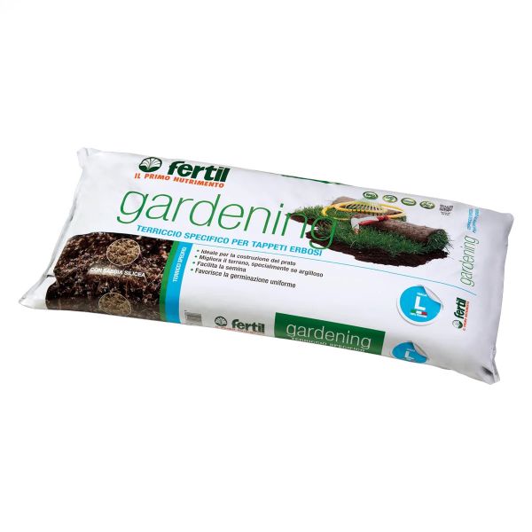 Terriccio per Prato con Sabbia SILICEA "GARDENING" - FERTIL - 45 L