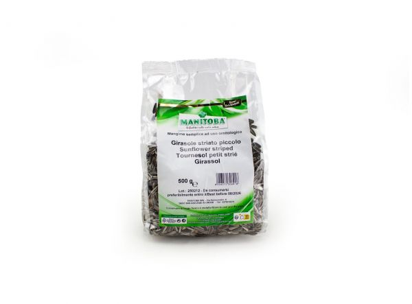 Semi di Girasole Piccolo striato per Volatili Manitoba - 500 g