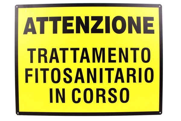 cartello segnaletico fitosanitari