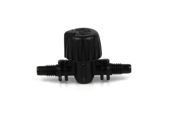 Micro Rubinetto a Sfera per MicroIrrigazione a doppio filetto 4,5 mm 
