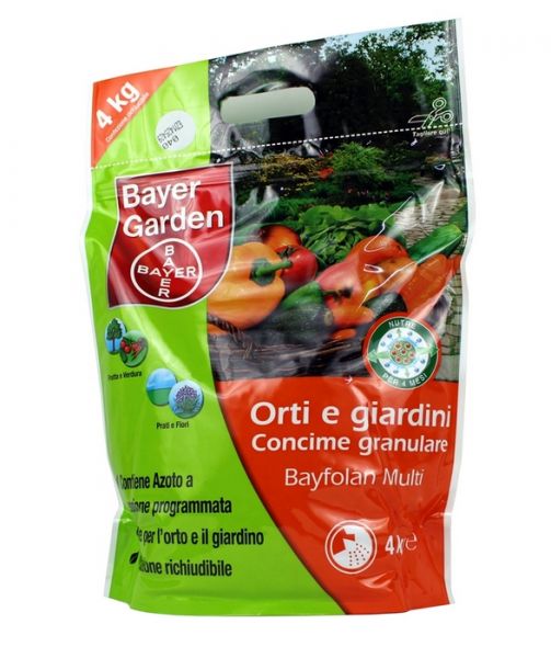 BAYFOLAN MULTI ORTI E GIARDINI 4 kg  Concime a lenta cessione Bayer