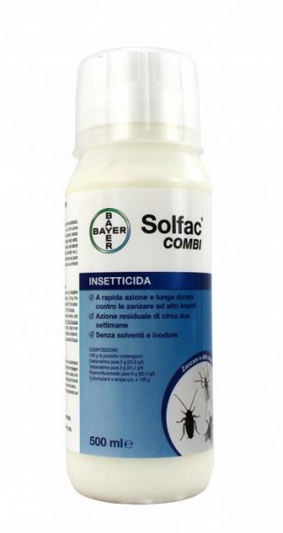 Insetticida concentrato Bayer Solfac Combi Zanzare vespe cimici LT 1