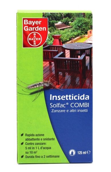 Insetticida concentrato Bayer Solfac Combi Zanzare vespe cimici 125ml