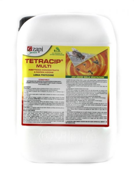 Insetticida concentrato Zapi Tetracip Multi Mosche e Zanzare 5 l