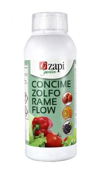 Concime zolfo rame flow 1lt a base di rame ossicloruro e manganese