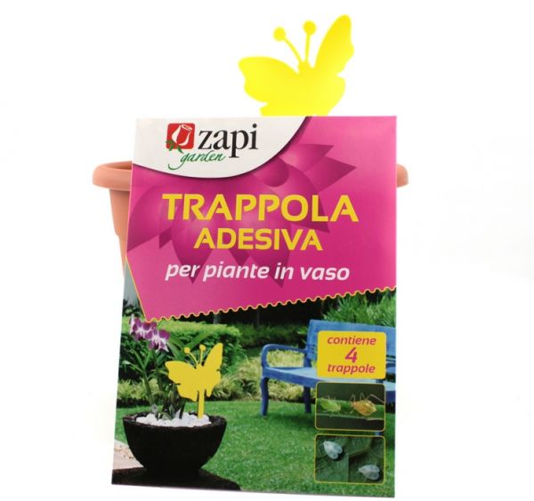 Trappola adesiva per piante in vaso "Farfalla" Zapi Garden - Pack 4 pz