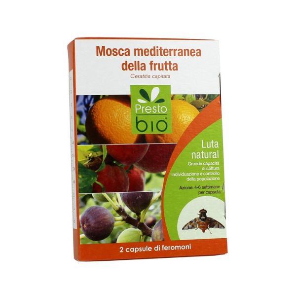 2 Capsule a Feromoni per la Cattura della Mosca Mediterranea della Frutta