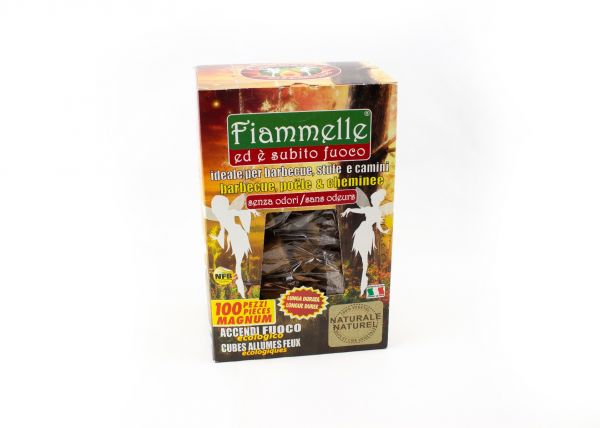 Zollette AccendiFuoco Ecologiche "Fiammelle" 100 pz