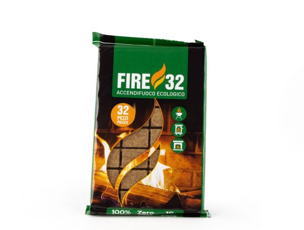 Accendifuoco Ecologico per stufe, camini e Barbecue - Fire Up 28 zollette