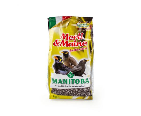 Mangime Pellettato per Uccelli Insettivori "Merli & Maine" 1 kg - Manitoba