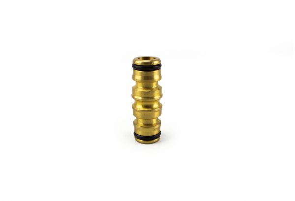 Connettore a due innesti rapidi in ottone G.F. 