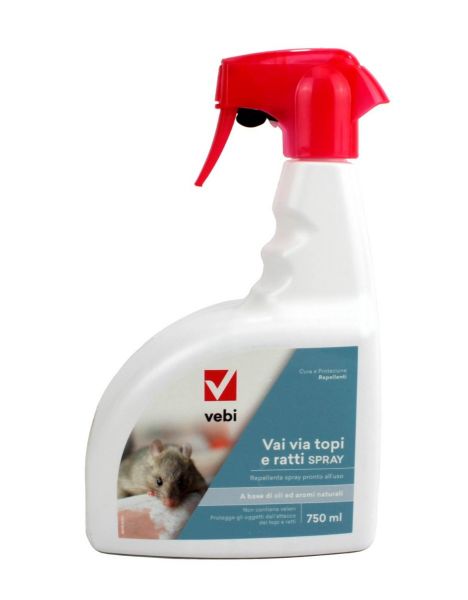 Repellente "Vai Via Topi e Ratti" Spray Pronto Uso 750 ml