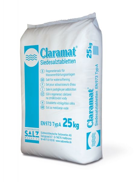 Sale in Pastiglie per Addolcitori d'acqua - Claramat 25 kg