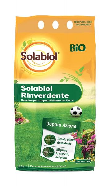 Concime Biologico Rinverdente per Prato - Solabiol Rinverdente 8 kg