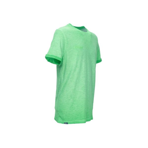 T-Shirt in Cotone Fiammato U-Power Fluo Green