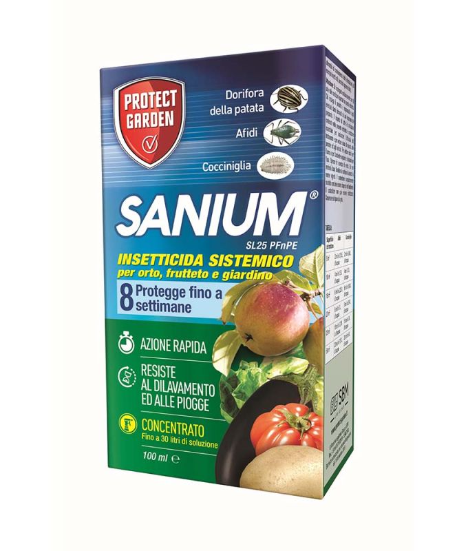 Insetticida Sistemico Concentrato Sanium 5 Ml &ndash; Contro Afidi E Cocciniglia Per Piante Da Giardino E Interno